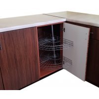 Bucatarie pe colt TRAFIC 157, 300-120, ZEBRANO CIEMNE, OUTLET